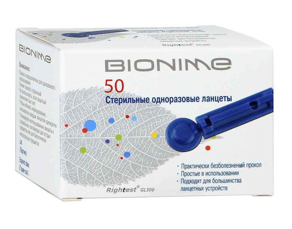 Ланцеты для глюкометра Bionime Rightest GL300