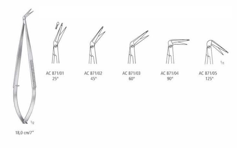 Ножницы микрохирургические AC 871