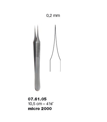 Пинцет micro 2000, 0.2 мм