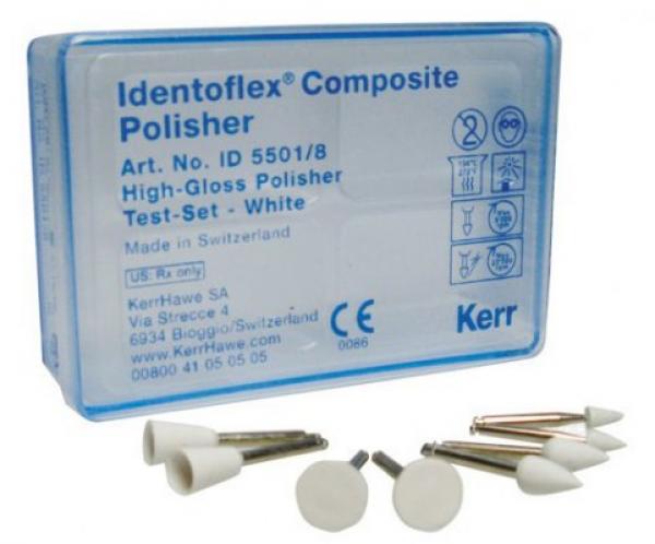 Набор полиров для композитов для полировки до зеркального блеска Identoflex Composite Polisher, белые