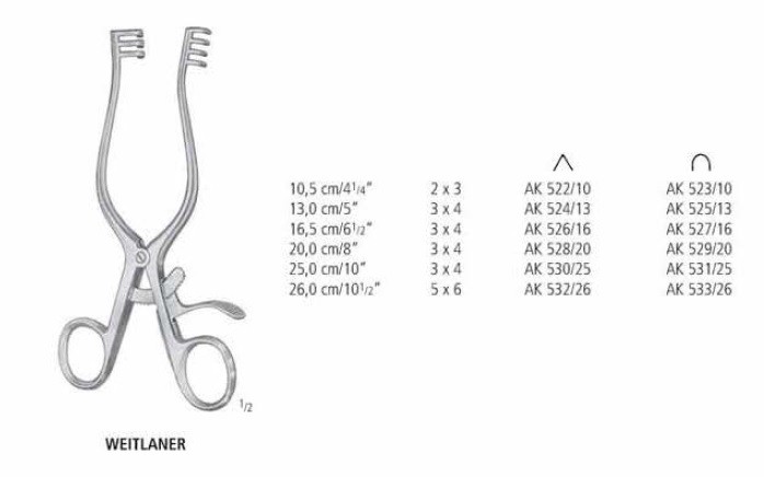 Ретрактор Вейтланера WEITLANER AK 532 / AK 533