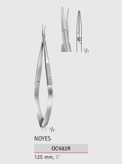 Микроножницы оториноларингологические NOYES OC482R