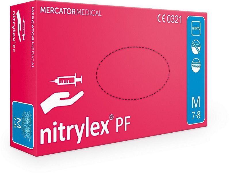 Перчатки смотровые нитриловые Mercator Medical Nitrylex PF - изображение 3