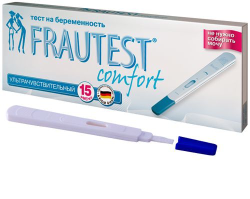 Тест для определения беременности в кассете-держателе с колпачком FRAUTEST comfort