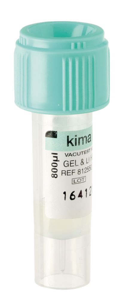 Пробирка Kima μ test с гепарином лития и гелем