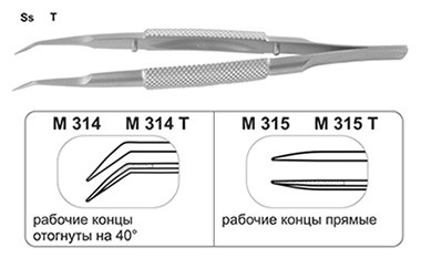Пинцет Медин-Урал шовный M314 M315