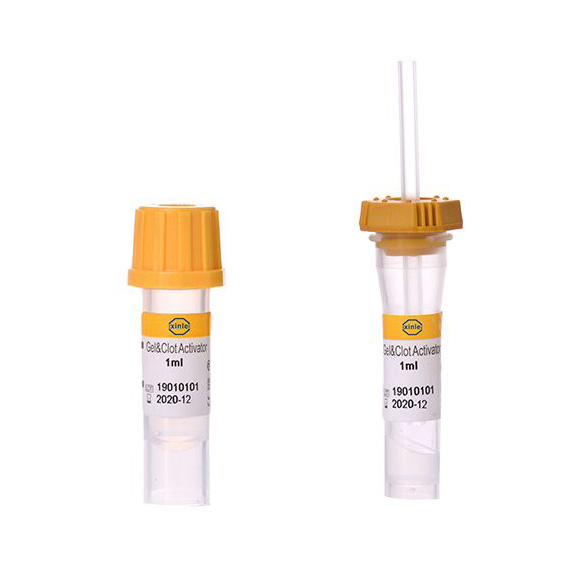 Пробирка для капиллярной крови Xinle с активатором свертывания и гелем