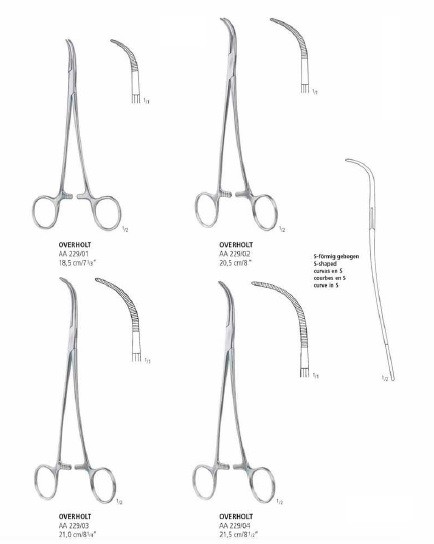 Зажим диссекционный OVERHOLT AA 229