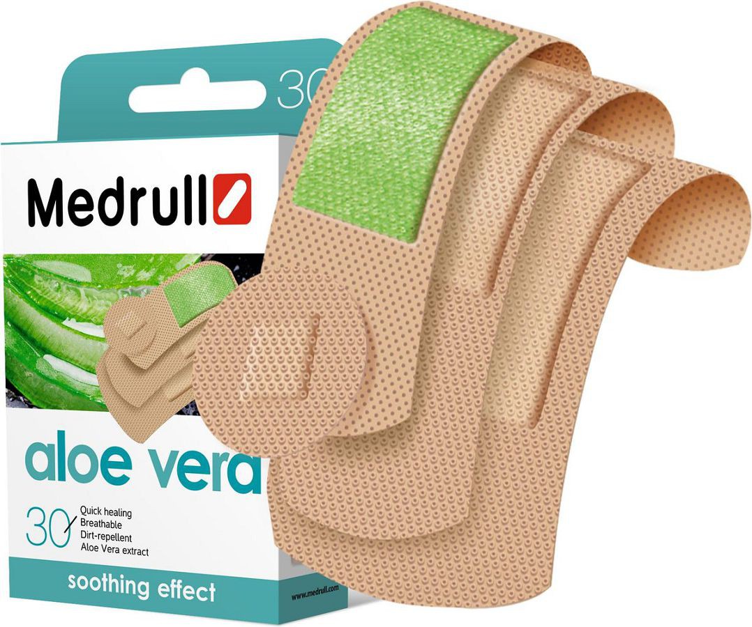 Пластыри бактерицидные Medrull Aloe Vera
