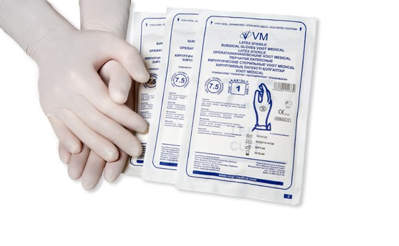 Перчатки хирургические латексные Vogt Medical опудренные текстурированные стандарт