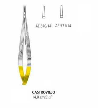 Иглодержатель общехирургический CASTROVIEJO AE 570 / AE 571