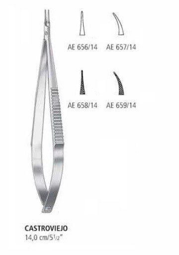 Микроиглодержатель CASTROVIEJO AE 656/14, 657/14, 658/14, 659/14