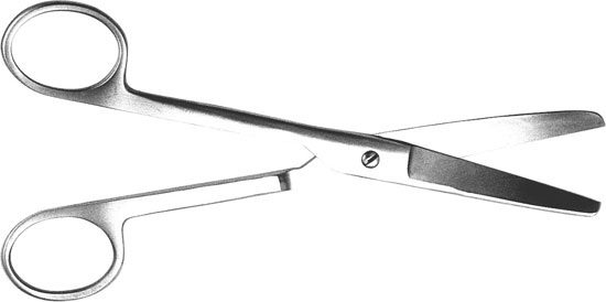 Ножницы тупоконечные, вертикально-изогнутые, 170 мм Н-4