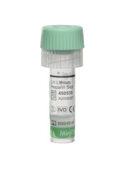 Пробирка MiniCollect с гепарином лития и гелем
