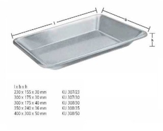 Лоток для инструментов KU 307/23, 230×155×30 мм