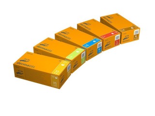 Перчатки смотровые латексные Mercator Medical DermaGEL с внутренним безлатексным слоем