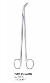 Ножницы микрохирургические изогнутые POTTS-DE MARTEL AC 237