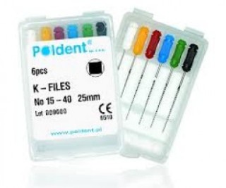 К-файлы (K-files) эндодонтические ручные endostar (стальные и никель-титановые)