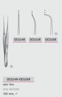 Пинцет тканевый деликатный OC024R-OC026R