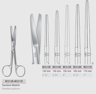 Ножницы операционные прямые BC313R-BC317R