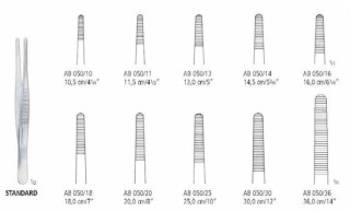 Пинцет общехирургический STANDARD AB 050