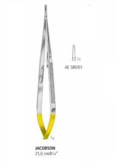 Микроиглодержатель со вставками из карбида вольфрама JACOBSON AE 580 без рифления