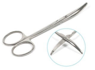 Ножницы для энуклиации вертикально-изогнутые 125 мм Н-54 ТП арт.603-1