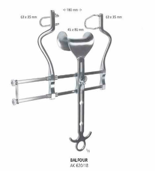 Ретрактор абдоминальный BALFOUR AK 620, 180 мм